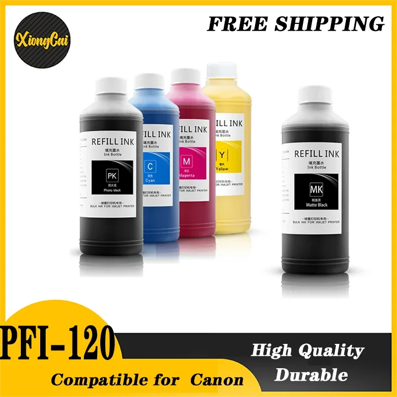 

500ml 1SET Pigment Ink For Canon PFI 120 320 307 707 Refill For TM-200 TM200 TM-205 TM-300 TM-305 TM300 iPF 830 840 850 Printer