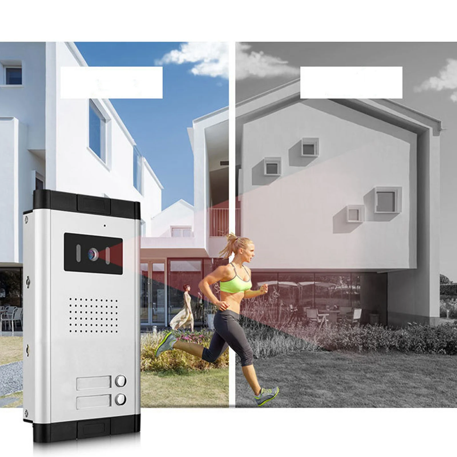 

Video Intercom System 7 Inch Monitors and 1 Night Vision Camera 2 Way Call Visual Doorbell Video Intercom Doorbell