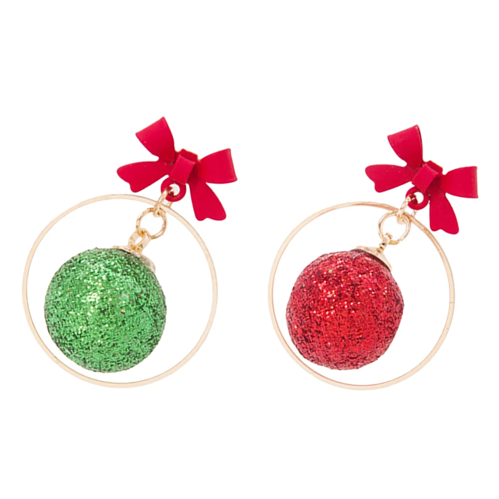 

Christmas Earrings Women Copper LightWeight Durable Fashionable ChristmasParty NewYear Valentine Wedding Everyday Ball Bow