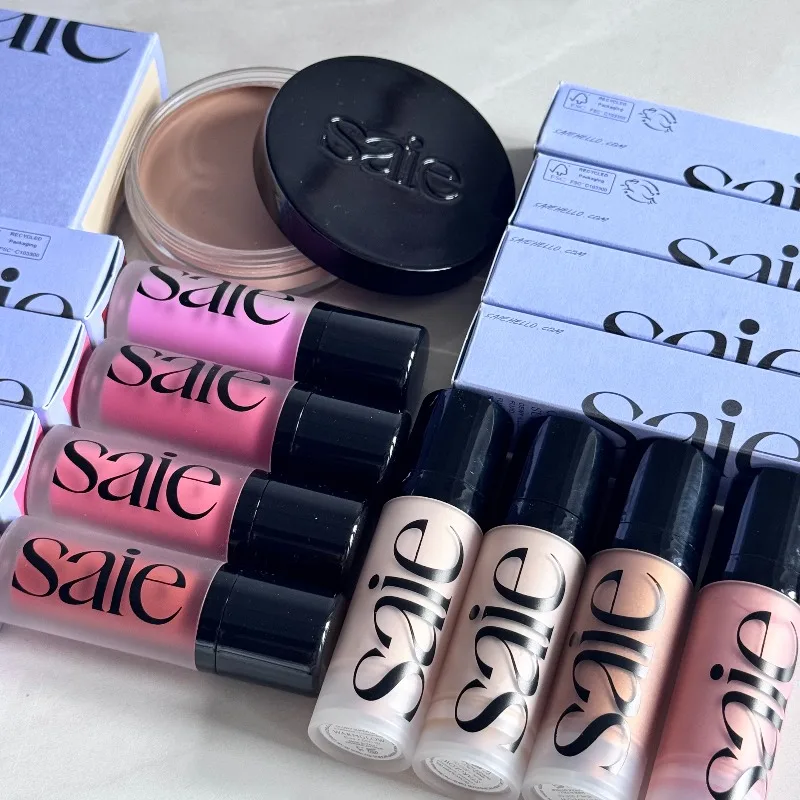 Saie Cosmetics Liquid Powder Blusher CHILLY SWEETIE SPICY BABY Glowy Super™ Gel Repairing Ancient Bronze Paste Fair Light Makeup