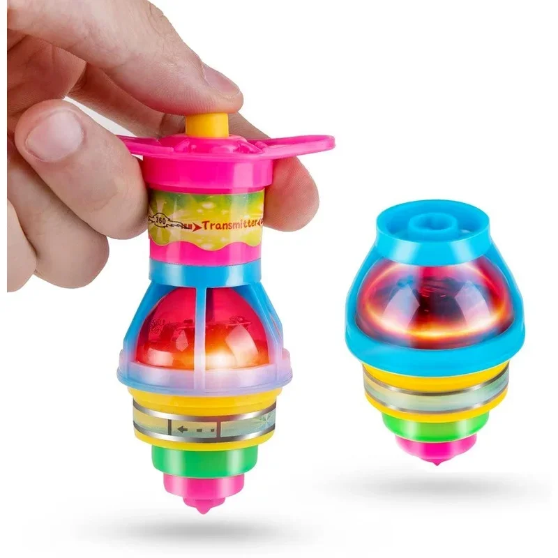 HOT SALE Spinning Top Flash Luminous Spinning Tops Toy Colorful Top Ejection Toy Flashing Led Gyroscope Children Classic Toys