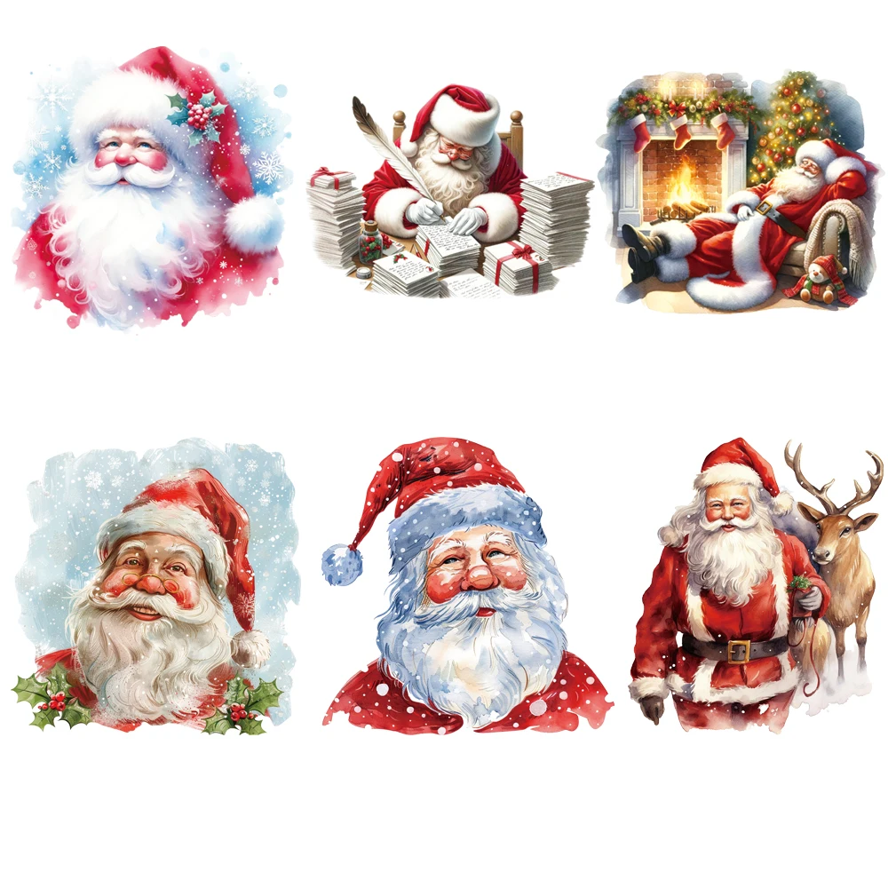 

Santa Claus Heat transfer paste DIY clothing accessories, textile decoration heat transfer combination ironing decal washable