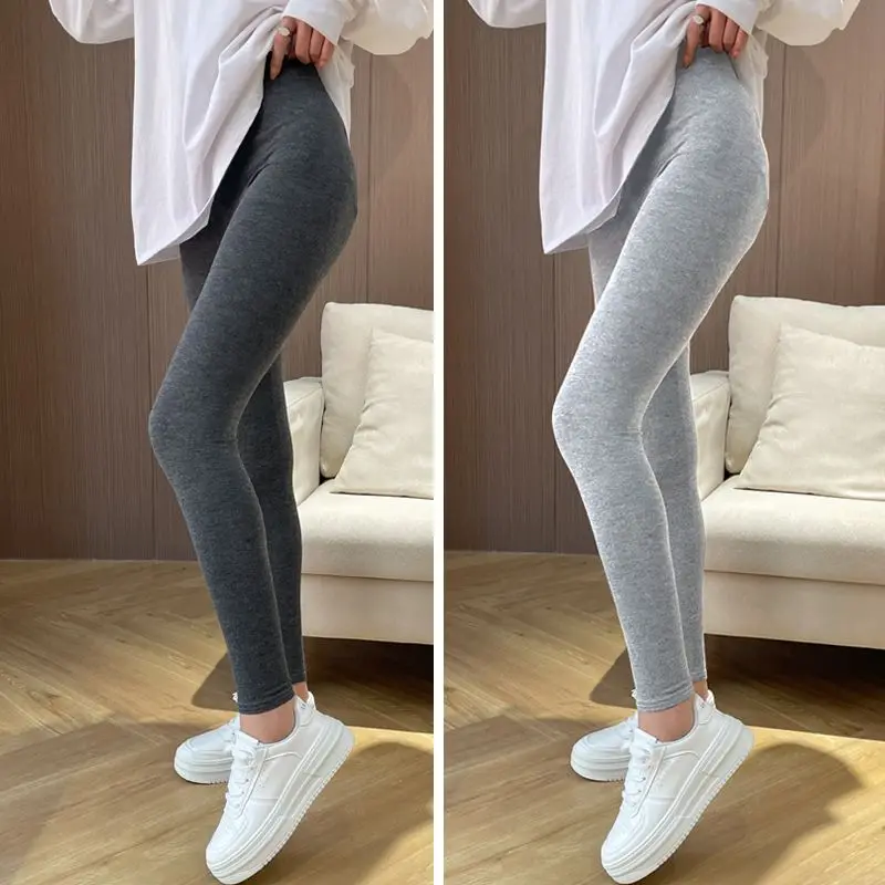 Modelagem leggings mulher ropa flexível remendo fofo angustiado senhoras bunda-levantada primavera outono sem forro apertar v-crocks tom