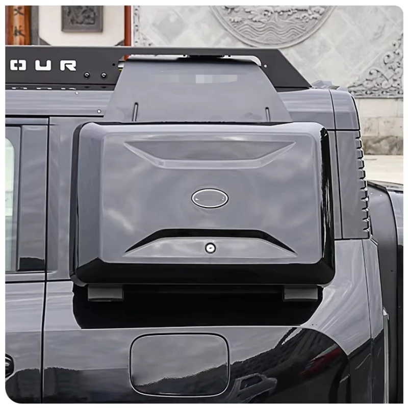 Jetour Traveler T2 Accessories,Lockable Side Storage Box Toolbox for Exterior Mounted Roof Rack Side Box 2023 2024 Plastic ABS