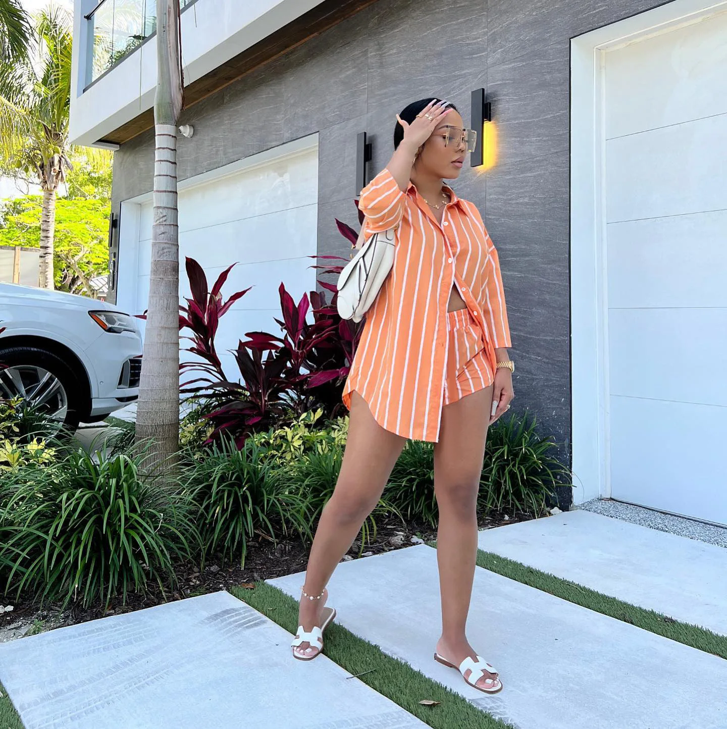 Striped Shirts Shorts Suit Women Two Piece Set Casual Half Sleeve Shirt Button Turn Down Collar Pocket Summer Elegant Outfits