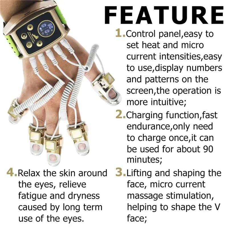 2026 nova máquina de beleza de dedo dourado face lifting corpo massageador bioelétrico máquina de massagem face lifting e endurecimento saúde