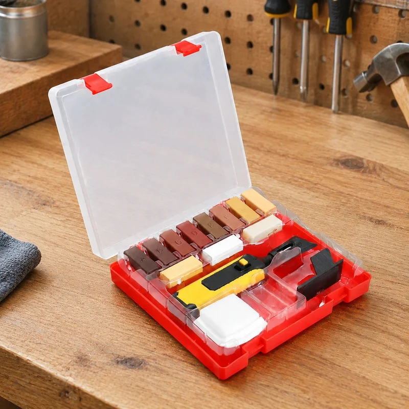 All-in-One Laminate Scratch Repair Kit for Wood Floors, Furniture, and Cabinets