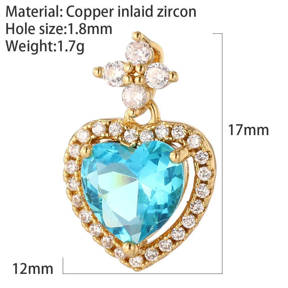 Cute Blue Zircon Charm Dijes Diy Earrings Designer Bracelet Necklace Pendant Jewelry Making Butterfly Resin Charm Talisman