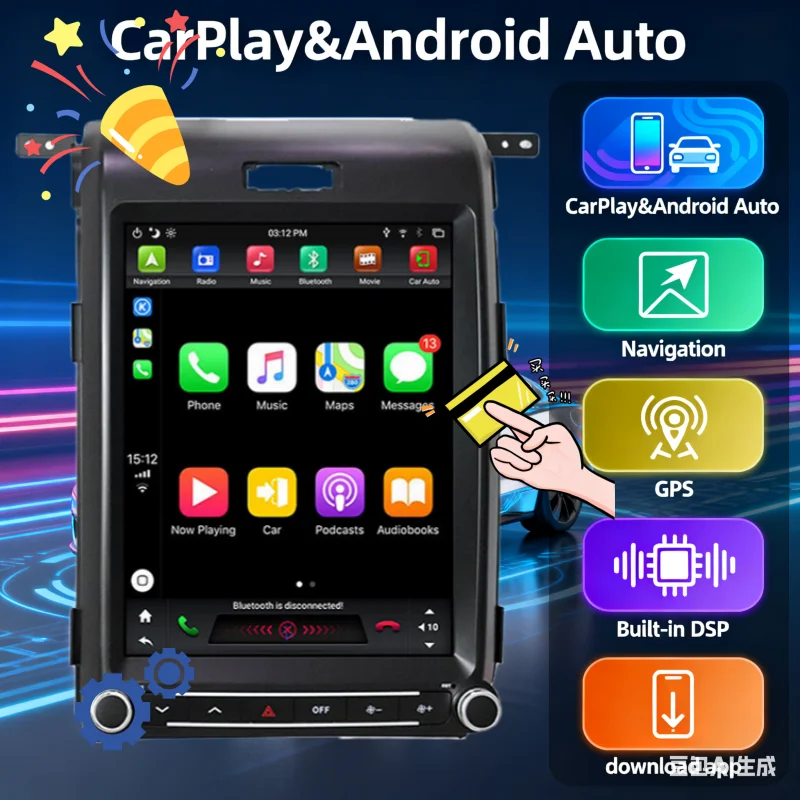 

Android 13 128gb For Ford F150 Raptor 2009-2014 Carplay Car Gps Navigation Multimedia Player Touch Screen Radio Tape Head Unit