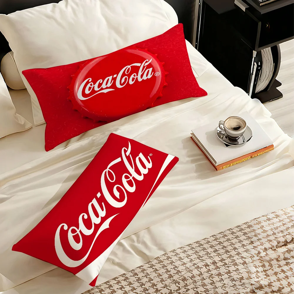 Funda de almohada con estampado de moda c-co c-ca Cola adecuada para oficina, dormitorio, sofá, decoración del hogar, cojines rectangulares