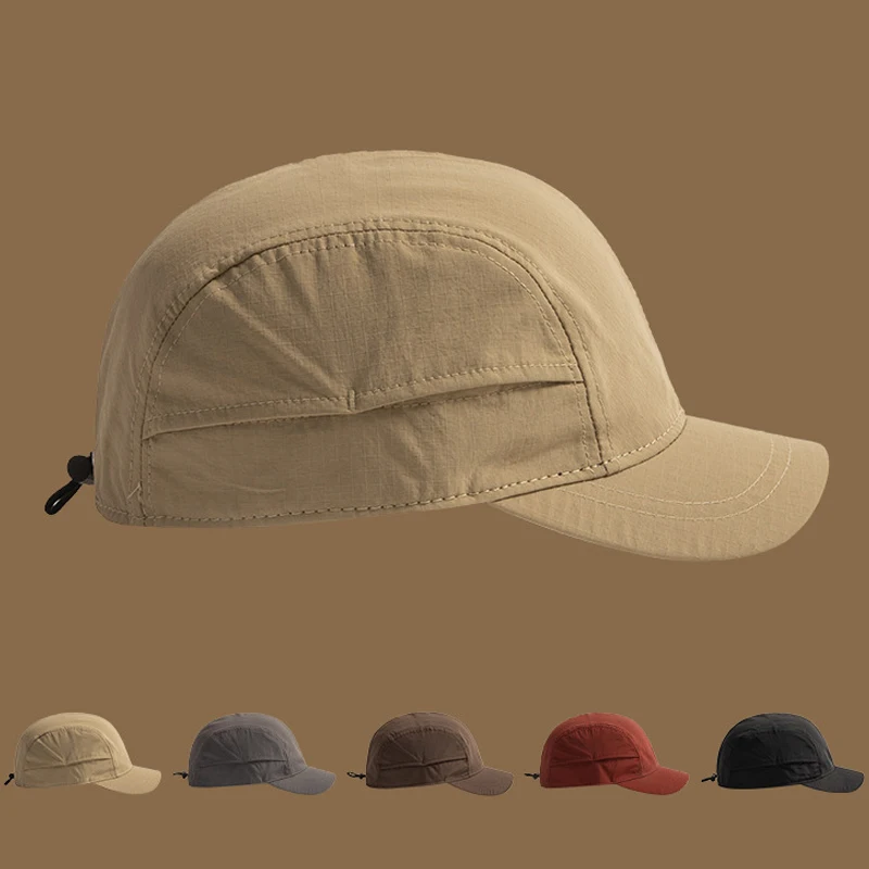 Quick-drying Light Board Short-brimmed Baseball Caps Men Japanese Retro Outdoor Sports Tooling Duck Tongue Camping Hats