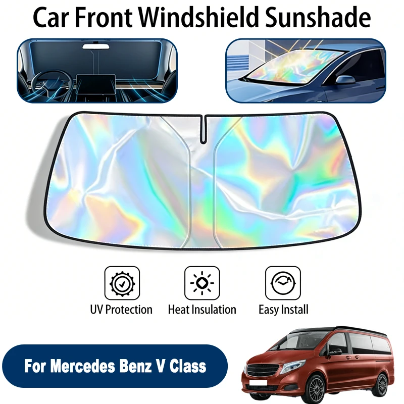 

Windshield Sun Shade For Mercedes Benz V Class Foldable UV Reflective Front Window Sun Protection Cover Accessories