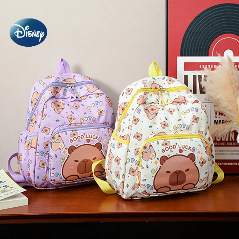 

Capibara Print Backpacks Large Capacity Back To School Unisex Fashionable Cute Children's Bags For Kids Gift