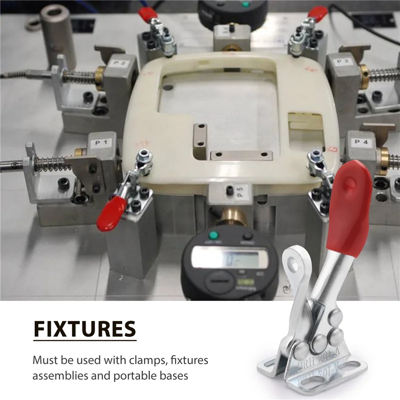 4 PCS 60 Lbs Antislip Covered Hand Tool Toggle Clamp Horizontal Clamp 201A