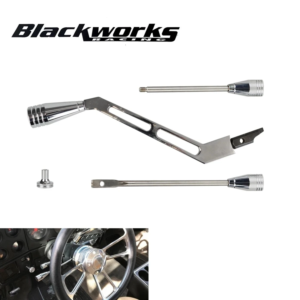 

Shifter Lever Turn Signal Hazard Tilt Kit Flasher Knob Polished Billet for Olds Buick 1967-1994 Aluminum Alloy GM Column