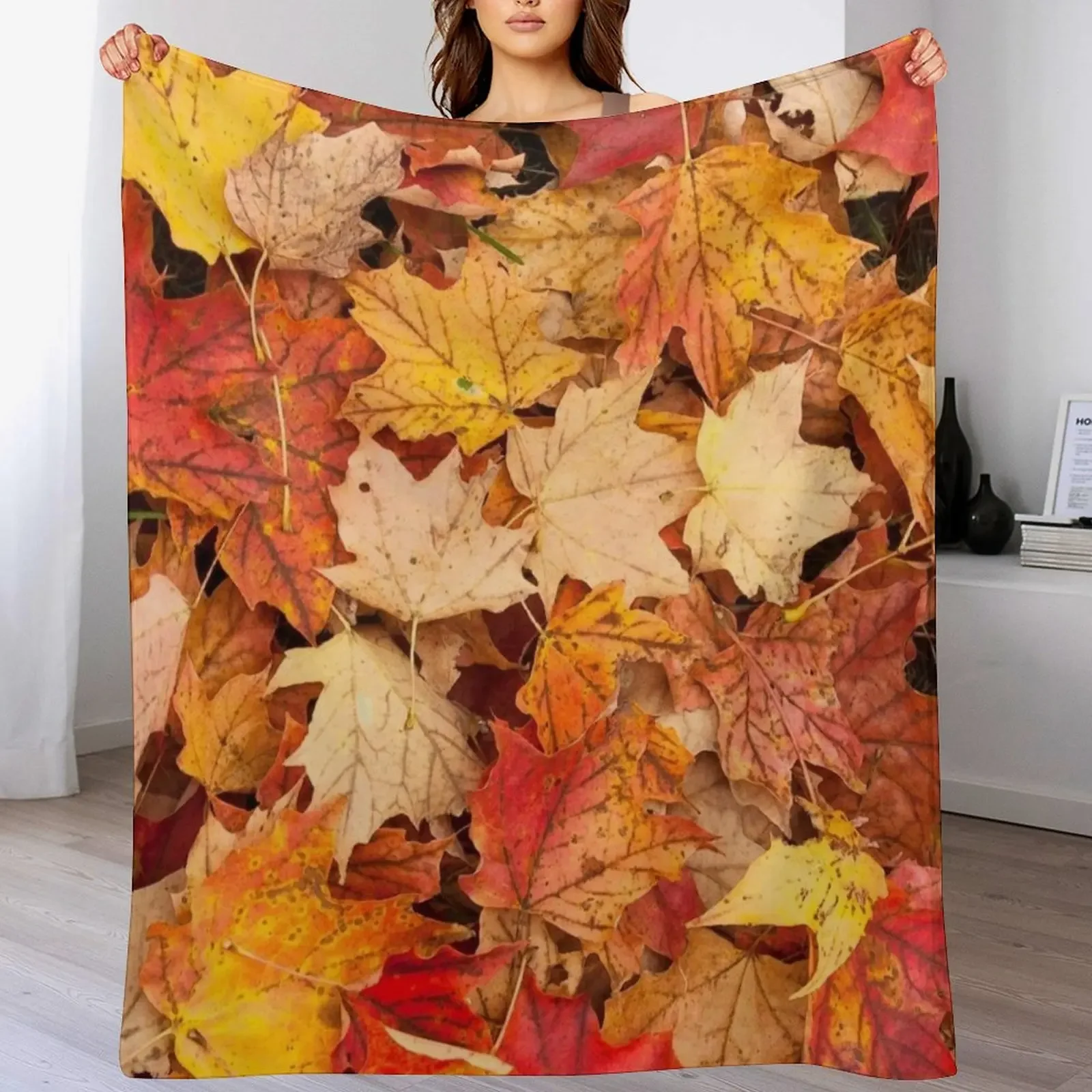 

Leaf Me Alone Throw Blanket Luxury Brand Retros warm winter For Baby Blankets