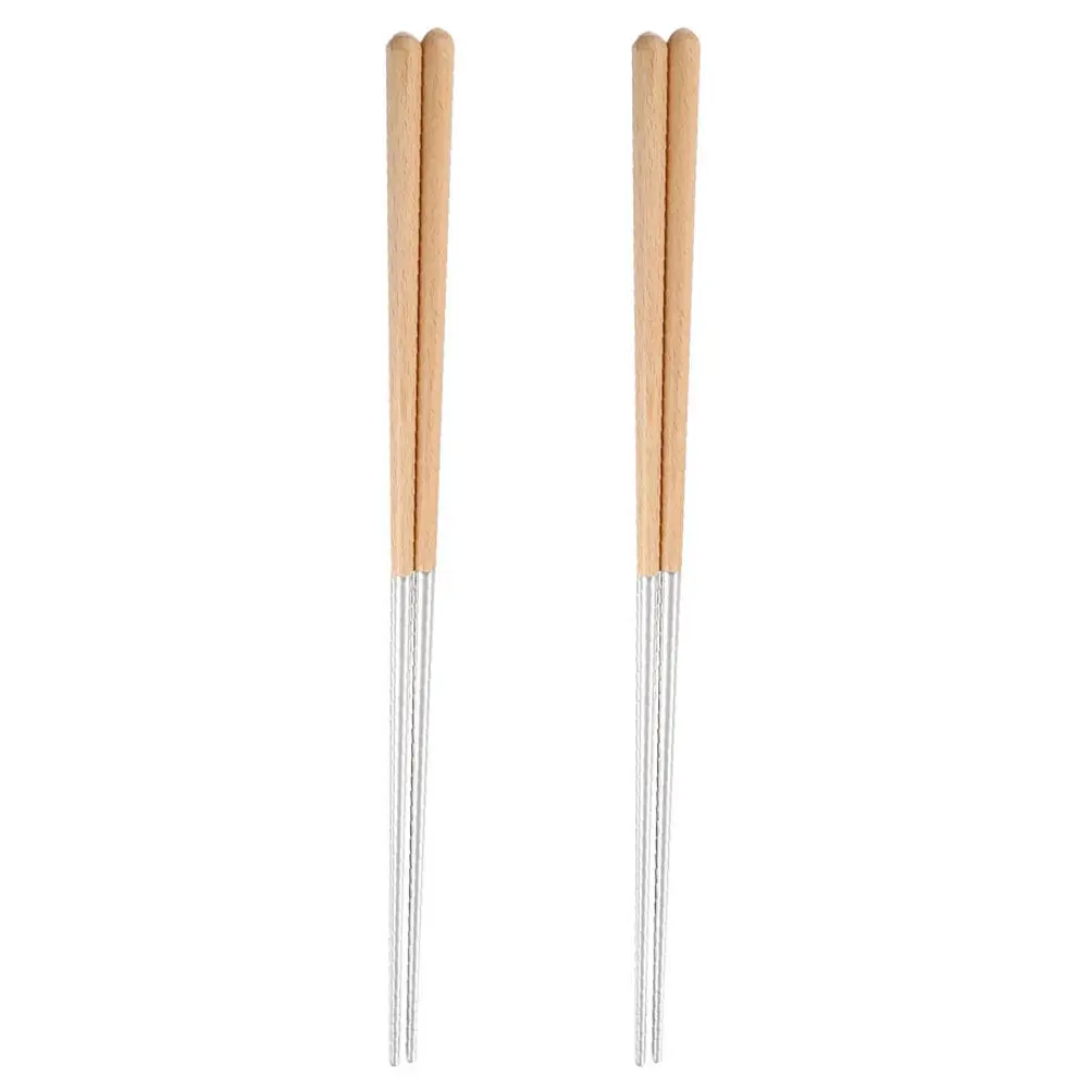 

2 пары удлиненных палочек для лапши из нержавеющей стали, для приготовления на пару, жарки, для ресторанов и кухонь
