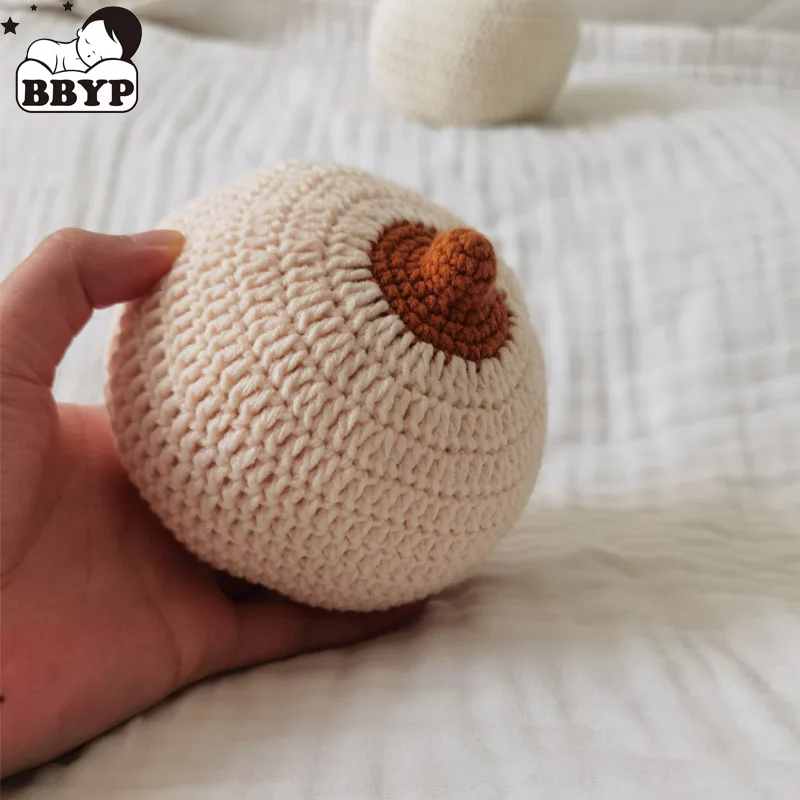 1pc Baby Teether Music Rattles for Kids Handmade Crochet Rattle Toy Breastfeeding Model Babies Gift Children's Toy