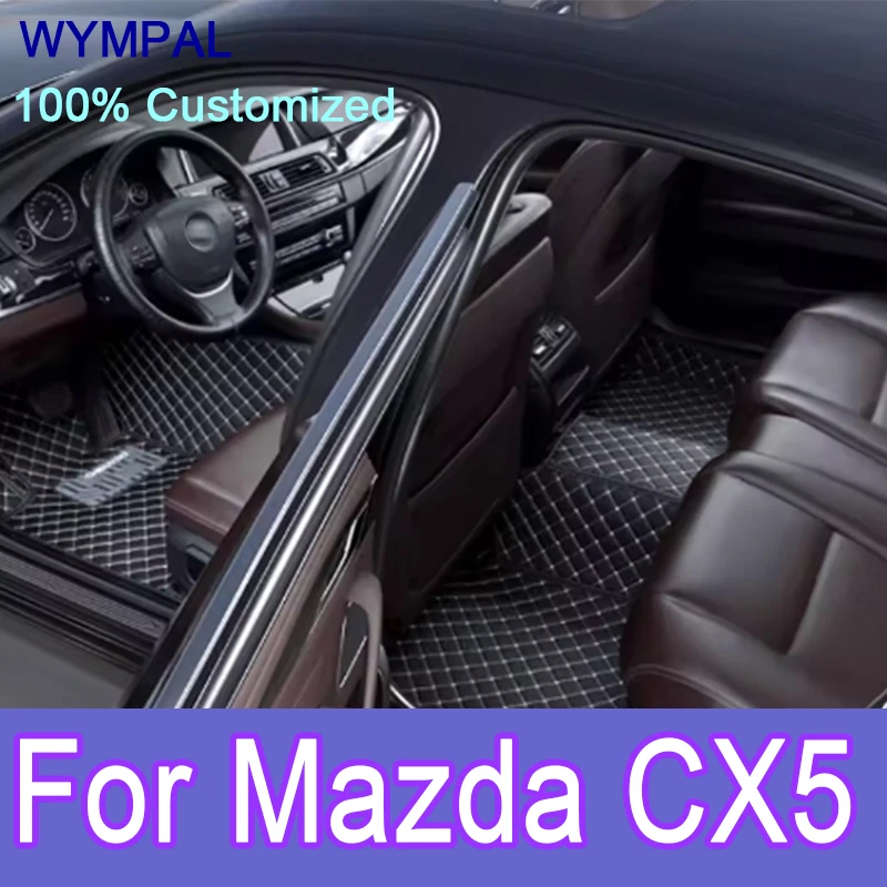 

Luxury Custom Automotive Car Floor Mats For Mazda CX5 2017 2018 2019 2020 2021 Auto Luxury Leather Men Women Car Mats Full Cover