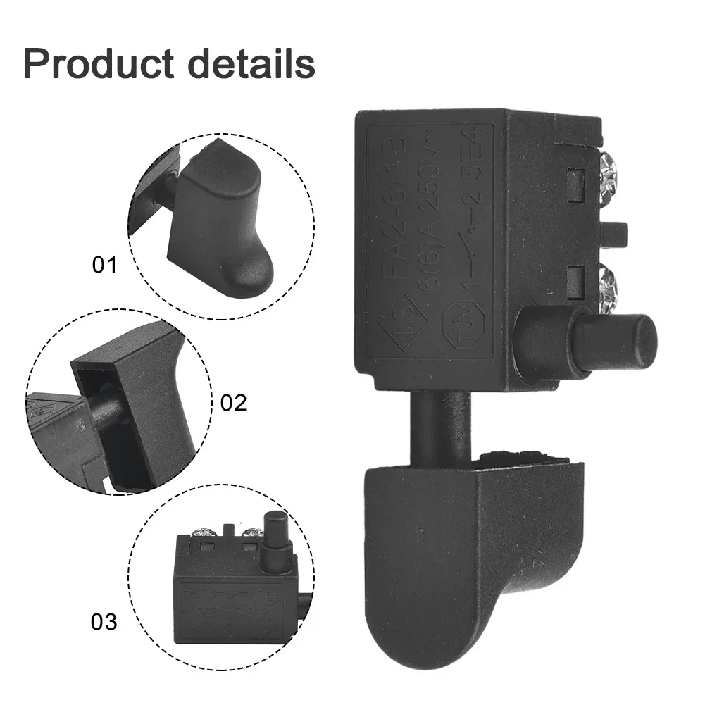 Speed Regulating Switch 250V Trigger Button Switch For Electric Drill Planer Home DIY Power Tool Spare Parts For Replacing