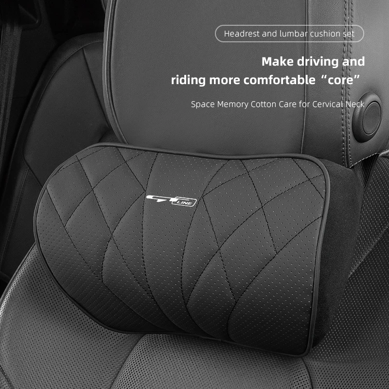 Car Neck Pillow Cushion Vehicle Head Pillow Seat Headrest Lumbar Support For KIA Sportage Rio Ceed Picanto K5 K9 Cadenza Sedona