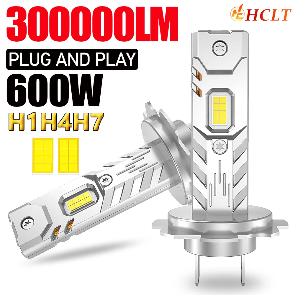 

H1 H4 H7 LED Headlight 6000K 1:1 Mini Size Car Led Lights Spotlight Wireless Plug And Play Automobile Bulbs Diode Fog Lamp 12V