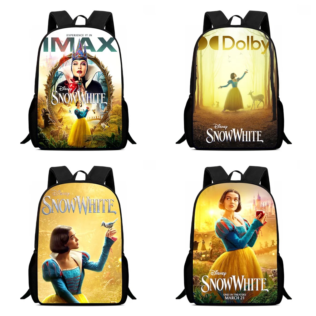 

Mochila School Backpack,Cartoon Snow White School Bags for Girls Boys,Durable &Light Weight Kids Backpack for Kindergarteen