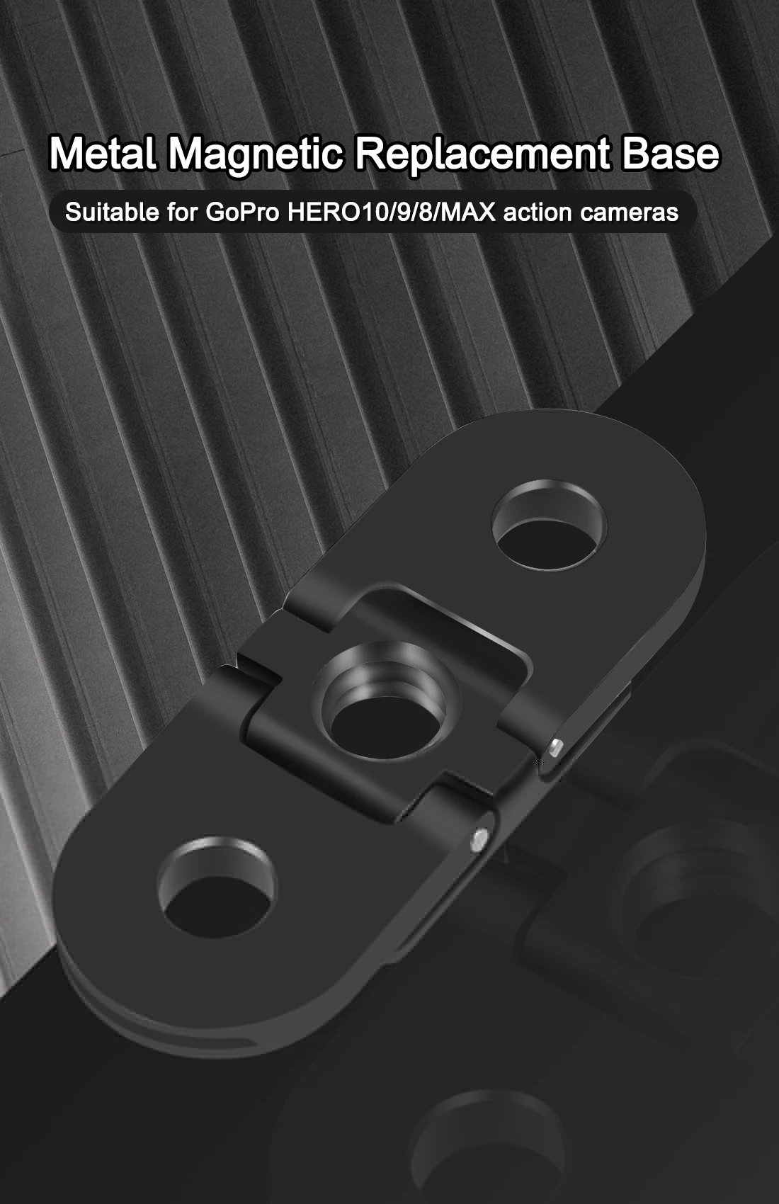 Klappbarer Fingeradapter, Stativhalterung, Dual 1/4 Gewinde, Basishalterung für GoPro Max 13, 12, 11, 10, 9, 8, max. Ständer, Stativ-Einbeinstativ-Adapter – Detail 8