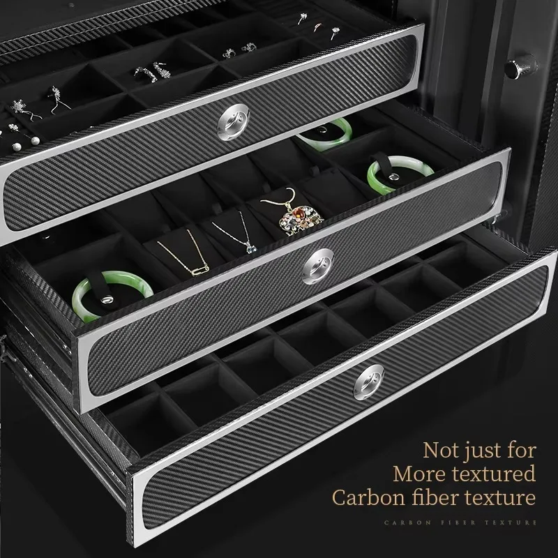 Kotak Jam Tangan Otomatis Anti Maling dengan Pengunci Sidik Jari, Kapasitas 8, 12, 20 Slot