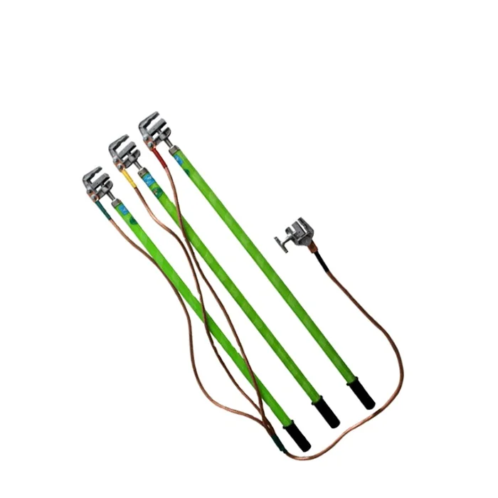 HV Shorting Circuit Earthing Set High Voltage Grounding Stick With Upto 500kv Bare Copper Earth Wire