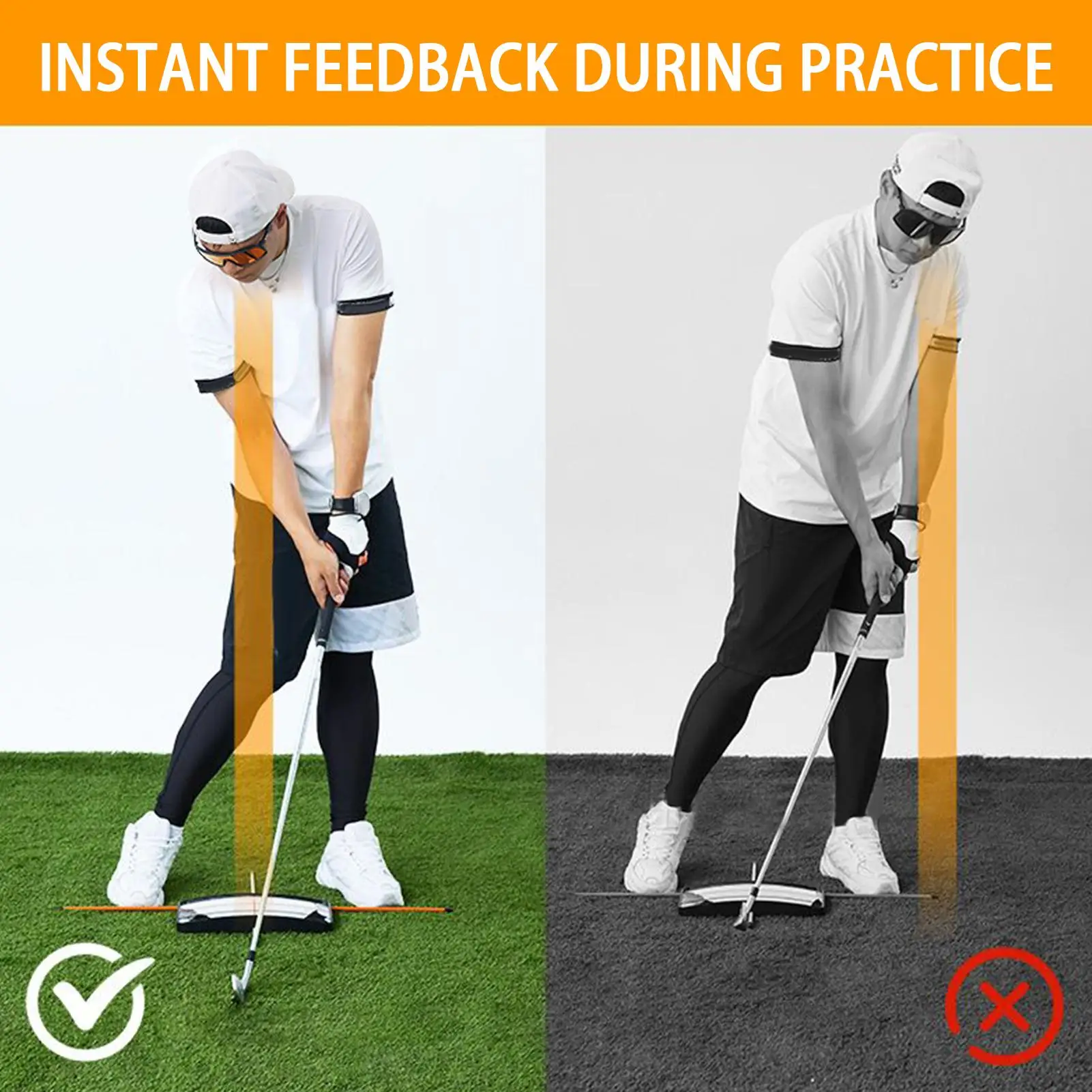 

Golf Hitting Postures Correction Mirror Golf Swing Standing Alignment Mirror With Indicator Rod Golf Putting Mirror For Beginner
