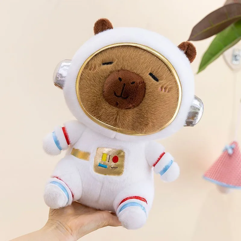 

Astronaut Capybara Plush Toy Soft Stuffed Animal Space Theme Kawaii Cartoon Doll Kids Gift Home Decor Science Fiction Theme Cozy