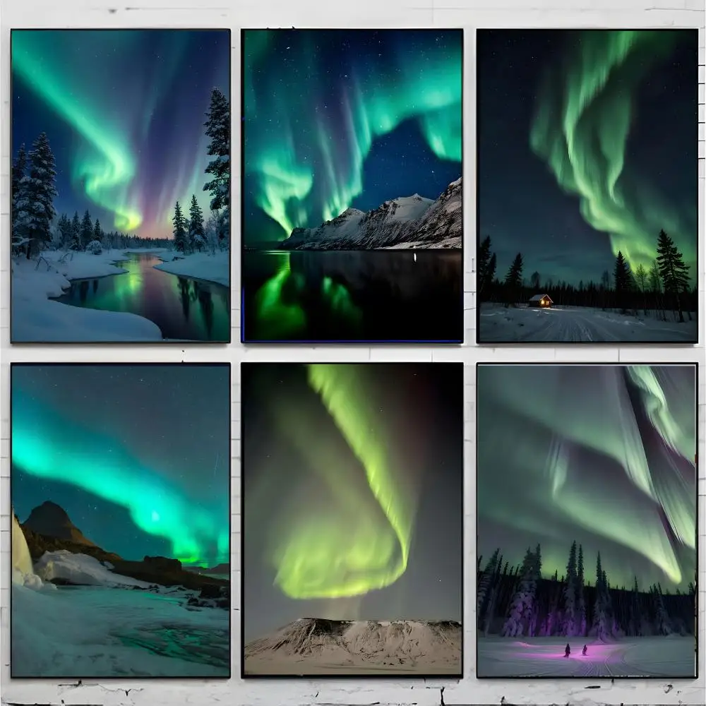 Magical Travel Destination Iceland Aurora Trip Poster Premium Decor Art & Gift for Household Lounge Home Ornaments