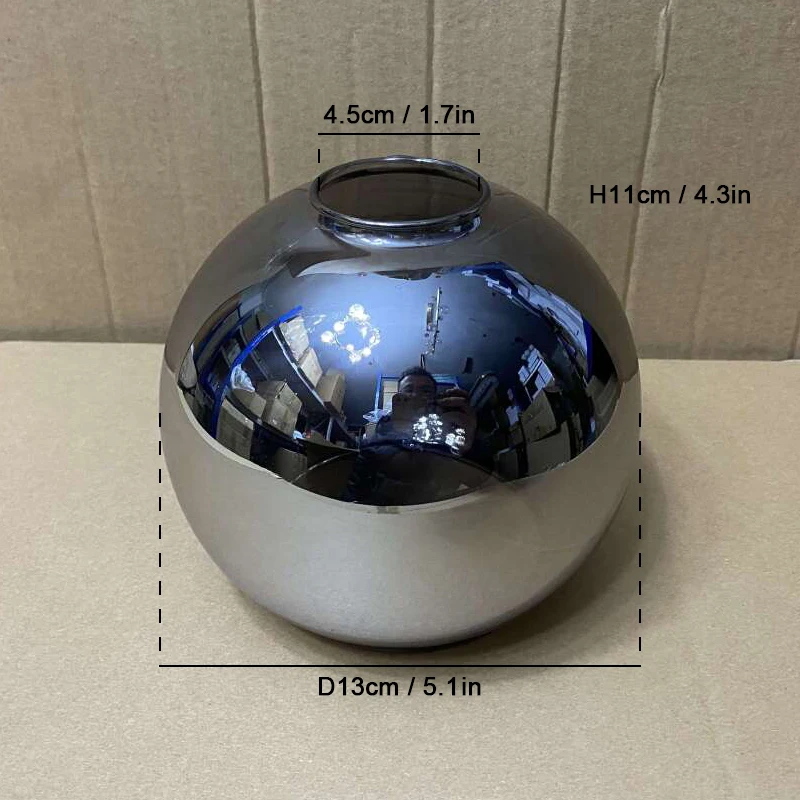 D13cm D15cm D18CM D20cm D25cm Handgeblazen helder glazen bol lampenkap vervanging met 2 uiteinden opening glazen afdekking bal lampenkap