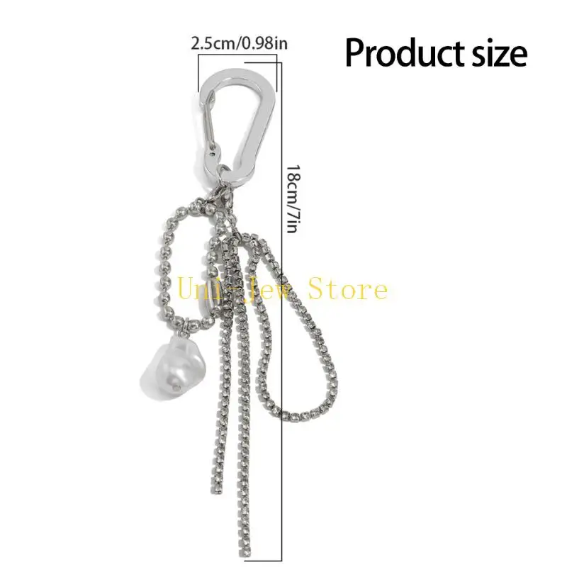 40 جيجا بايت الباروك مستوحى من اللؤلؤ فو مفتاح حلقة سبيكة مقطع ملحق متعدد الأغراض للاستخدام اليومي #6