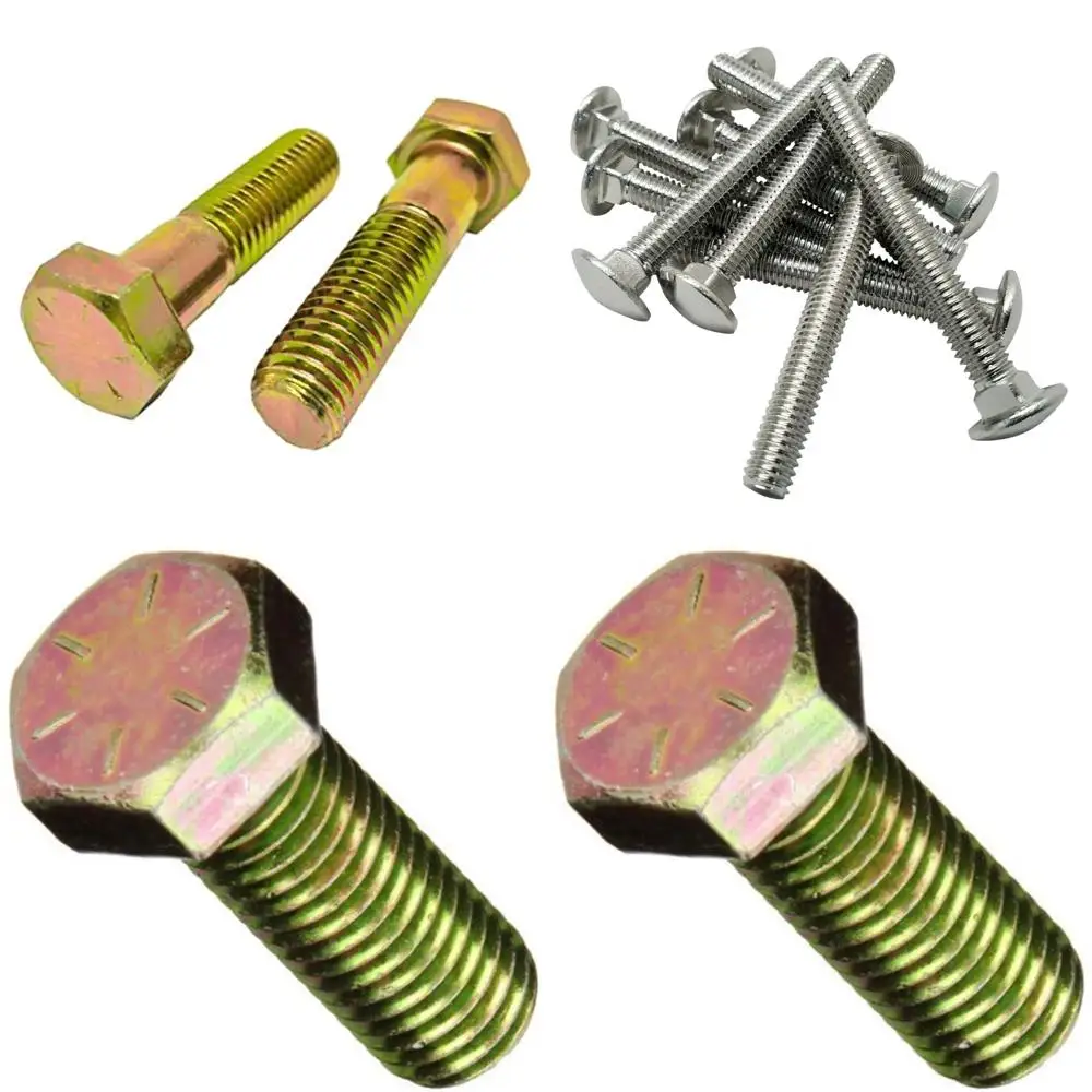 

Grade 8 Zinc Yellow Plated Hex Cap Screws Coarse Thread 9/16-12 x 2-1/2 Inch, 25 Pack, Partially Threaded, 1.375 Inch Thread Len