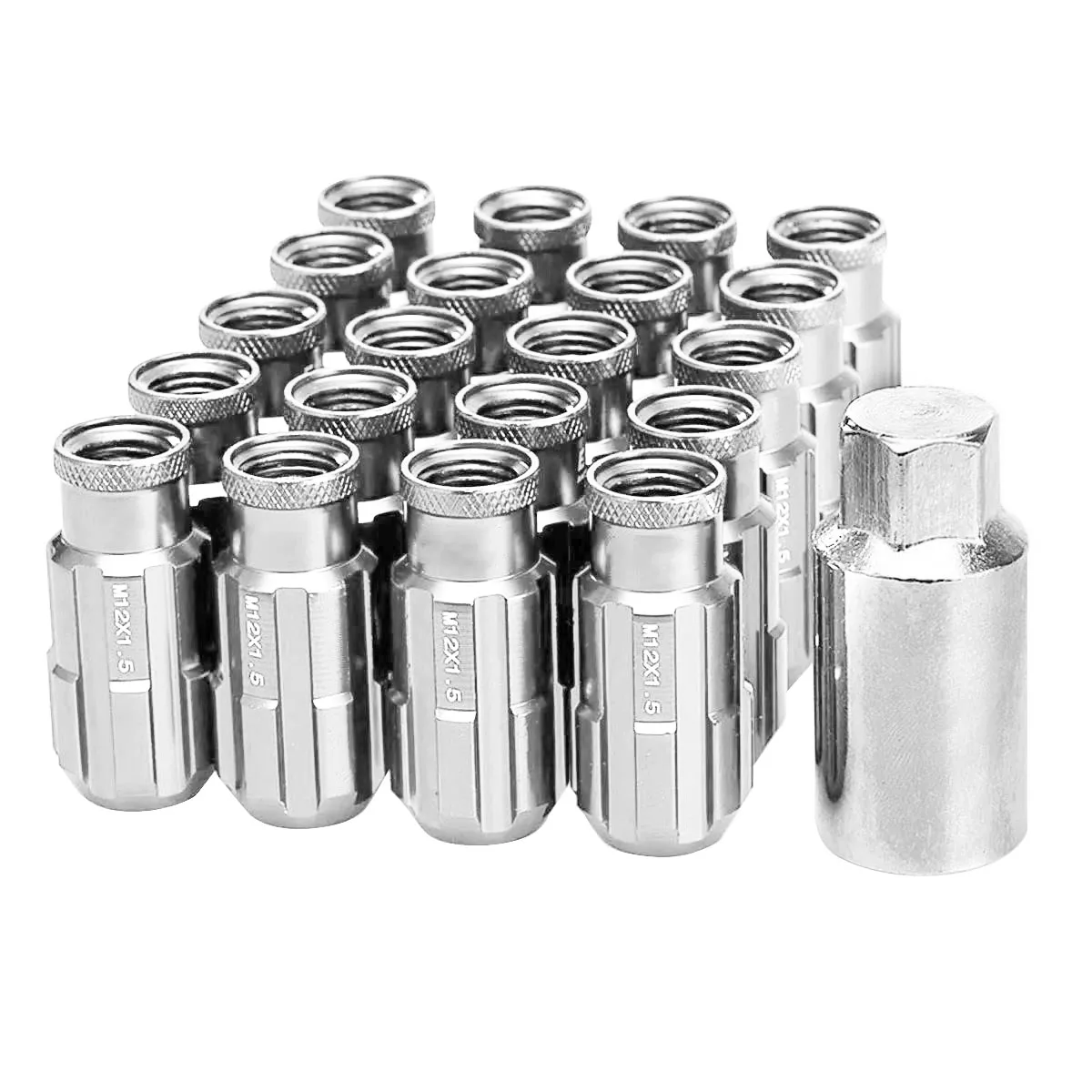 

20PCS Racing Lug Wheel Nuts M12x1.5/1.25 Universal Wheel Screw Aluminum Tuner Car Lug Nut Extended Auto Modification Accessories