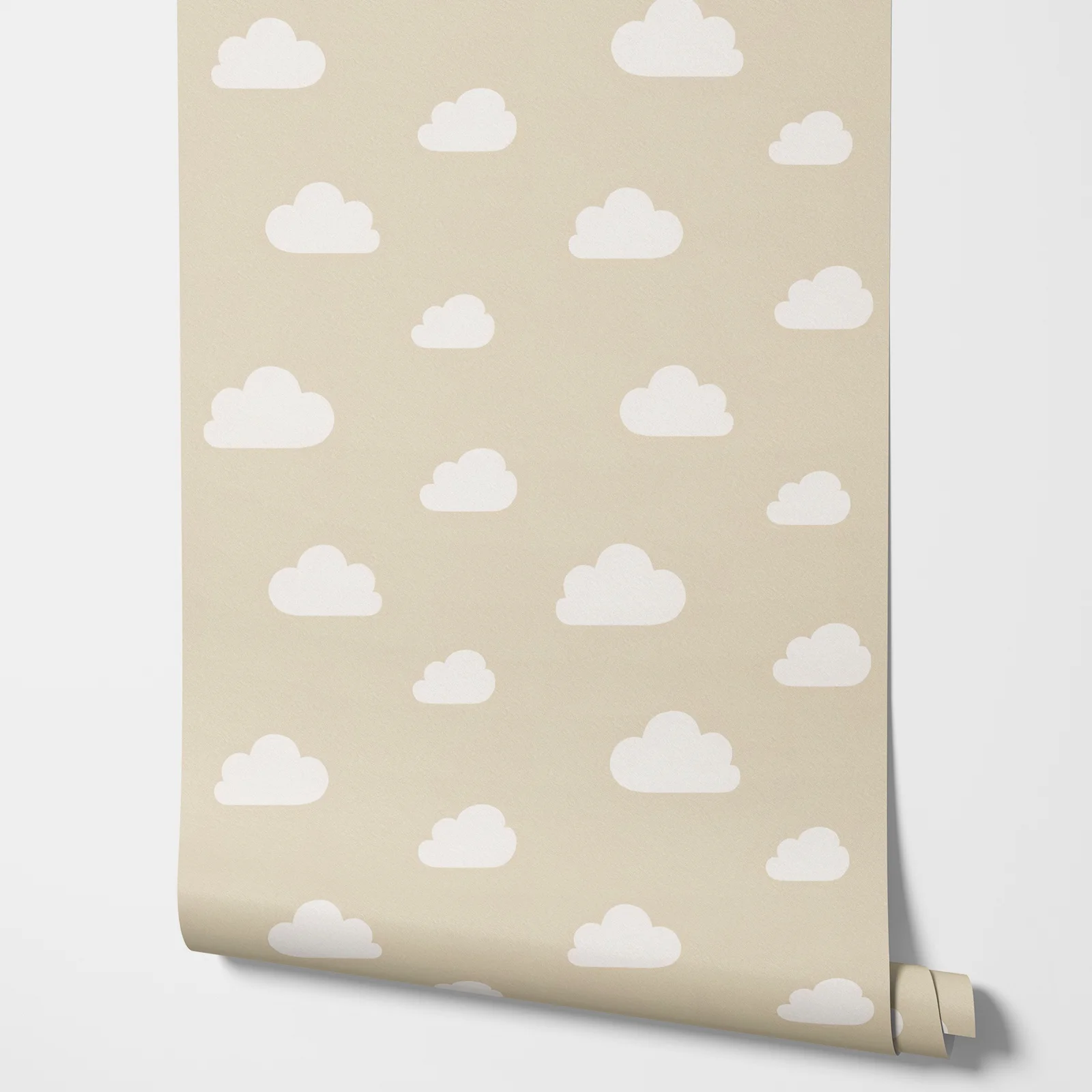 

Clouds wallpaper, Nursery Cloud Wallpaper in warm Beige color