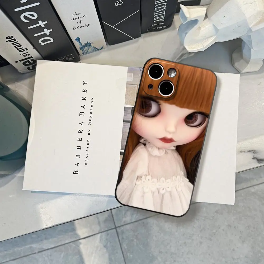 Fashion doll B-Blythe Cute Phone Case FOR IPhone 15 pro max 14 11 12 Pro 15 16 Plus 13 Pro MAX XR XS Black Soft Covers