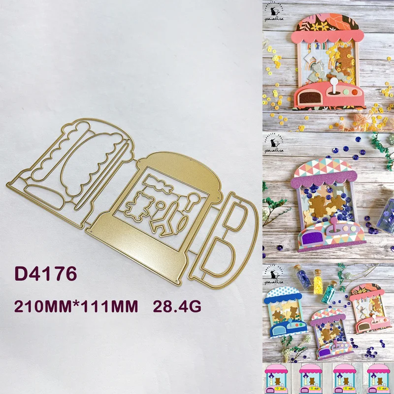 Shaker Card Vending Machine Candy Grabber Machine Metal Cutting Dies for DIY Scrapbooking Album Handmade Greeting Card Making