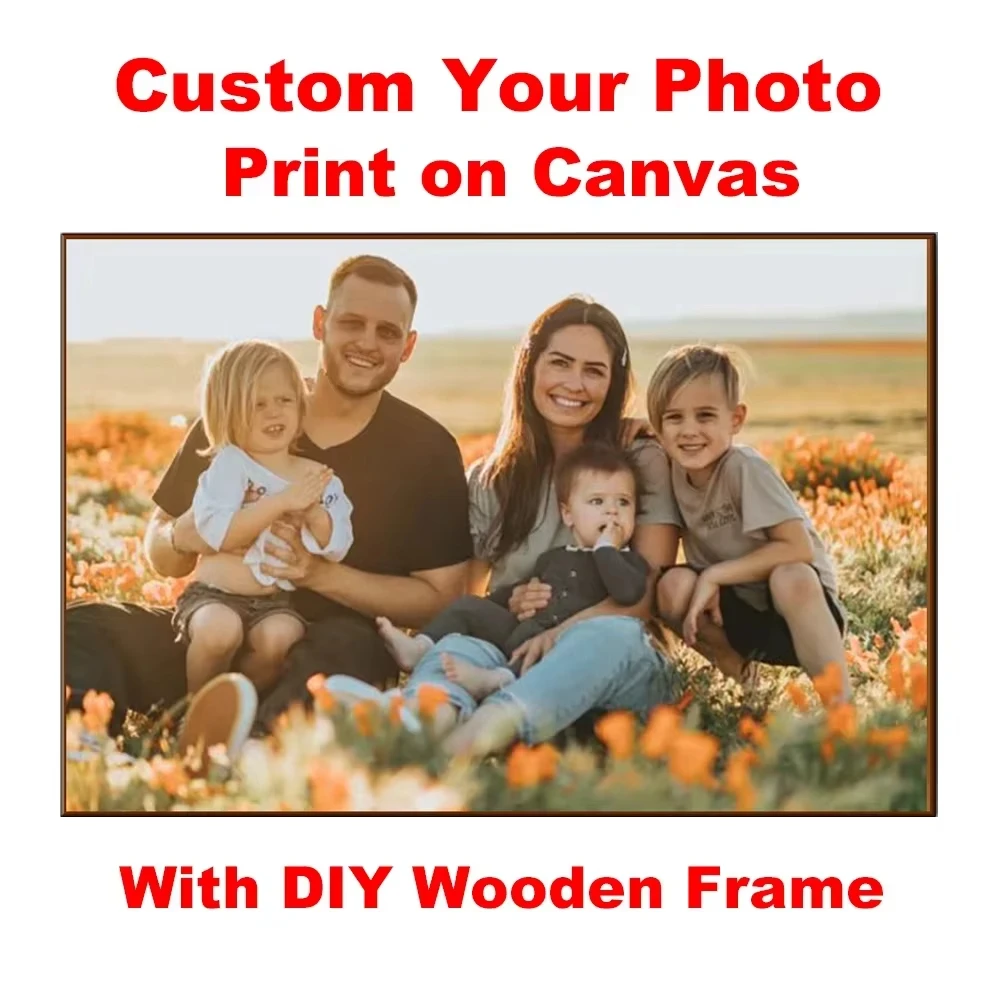 Benutzerdefinierte Malerei auf Leinwand, HD-Druck, personalisierbar mit Ihrem Bild, personalisierte Wandkunst, Poster, Fotos für Wohnzimmer, Heimdekoration