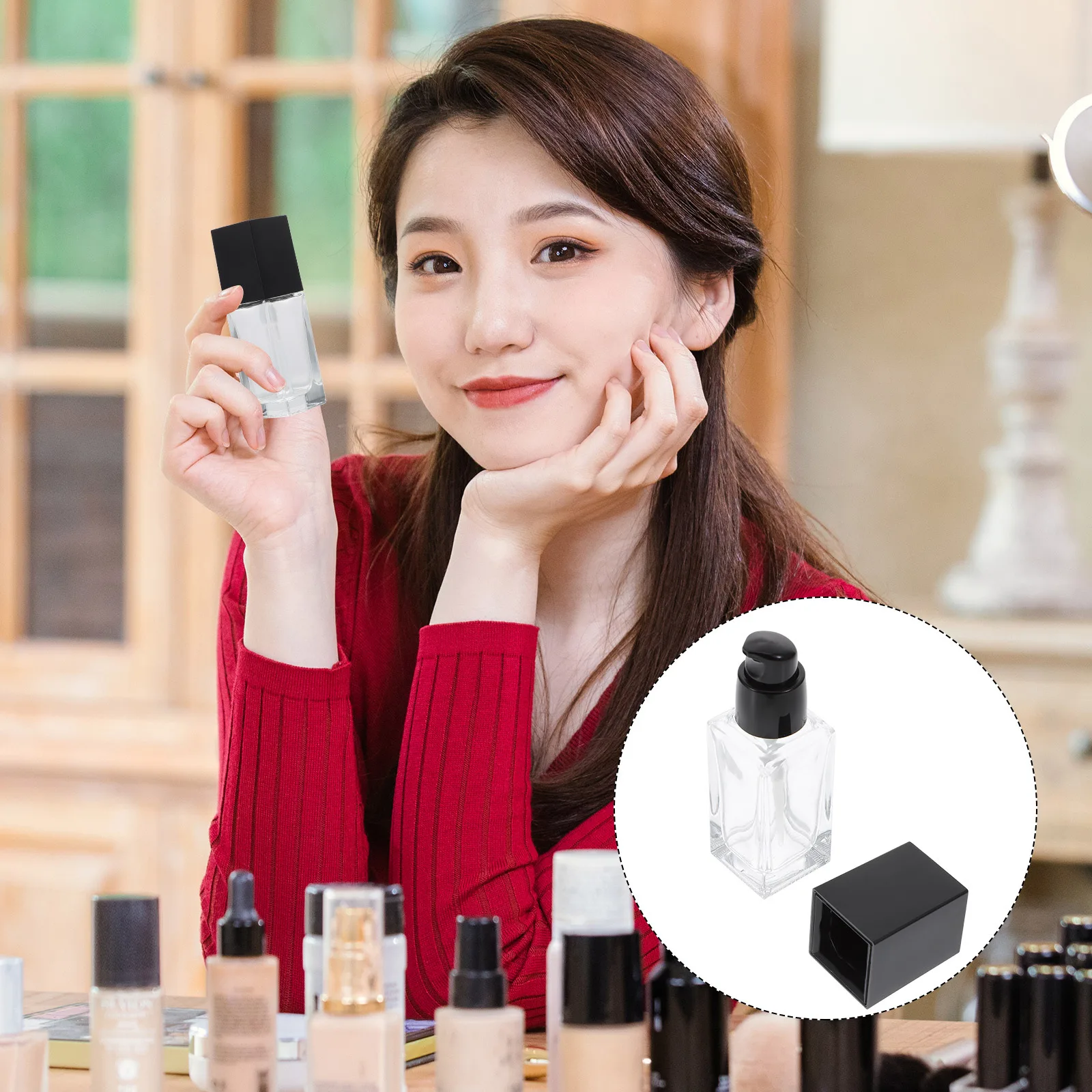 

3 Pcs Shampoo Bottle Subpackaging Emulsion Pump Refillable Liquid Foundation Empty