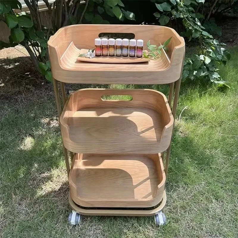 Mobili da salone in legno Carrello Beauty con ruote