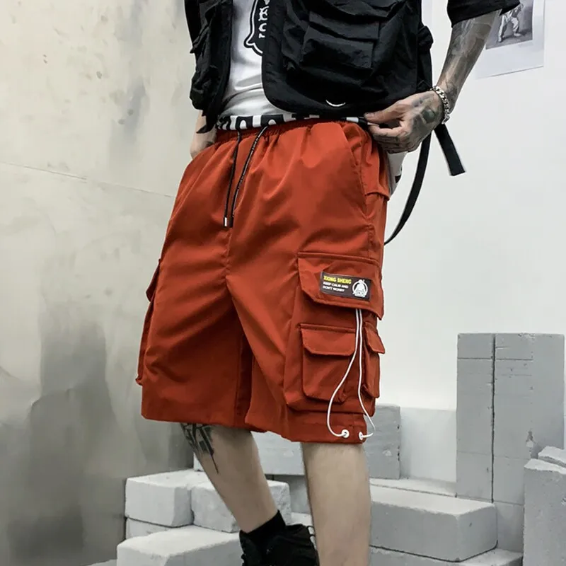 Summer Techwear Multi-Pocket Workwear Shorts Fashion Fried Street Youth Handsome Loose Outdoor Fashion Straight Shorts