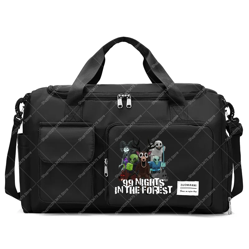 Game 99 Nights in The Forest Travel Bag Boy Adult Fashion Printed Fitness Tote Cartoon Cute Crossbody Bags Storage Pouch Gifts