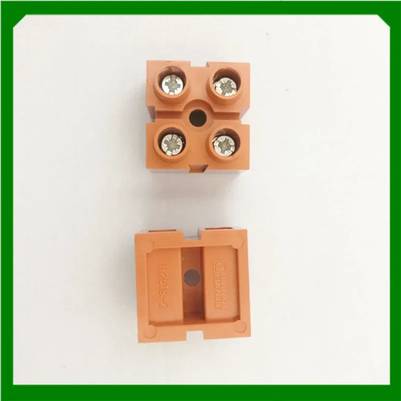 1PC New H2519-2 Two Flame Retardant Wiring Terminal Block 36A Fixed Pedestal Type Copper Connecting Cards