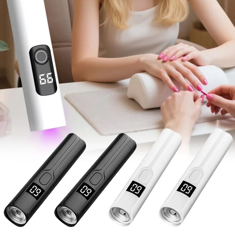 Mini lâmpada uv led para unhas, portátil, recarregável, gel, secador de unhas, cura rápida, design leve para manicure doméstica