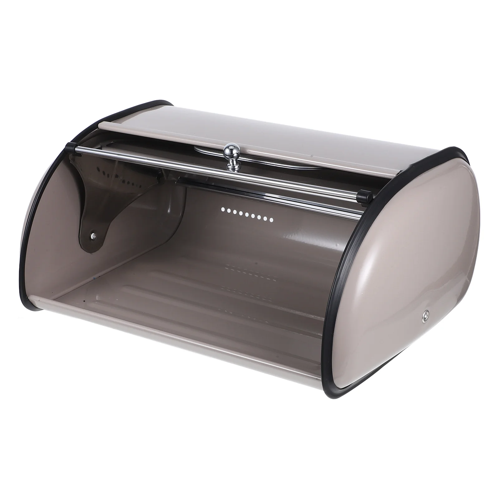 

1pc Stainless Steel Box Kitchen Countertop Container Bread Storage Box with Window Loaf Holder Pantry Bread Keeper