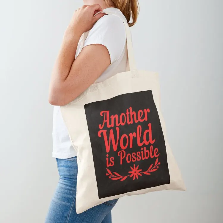 

Another World is Possible Tote Bag personalized tote Shopper bag Eco bag Women's tote
