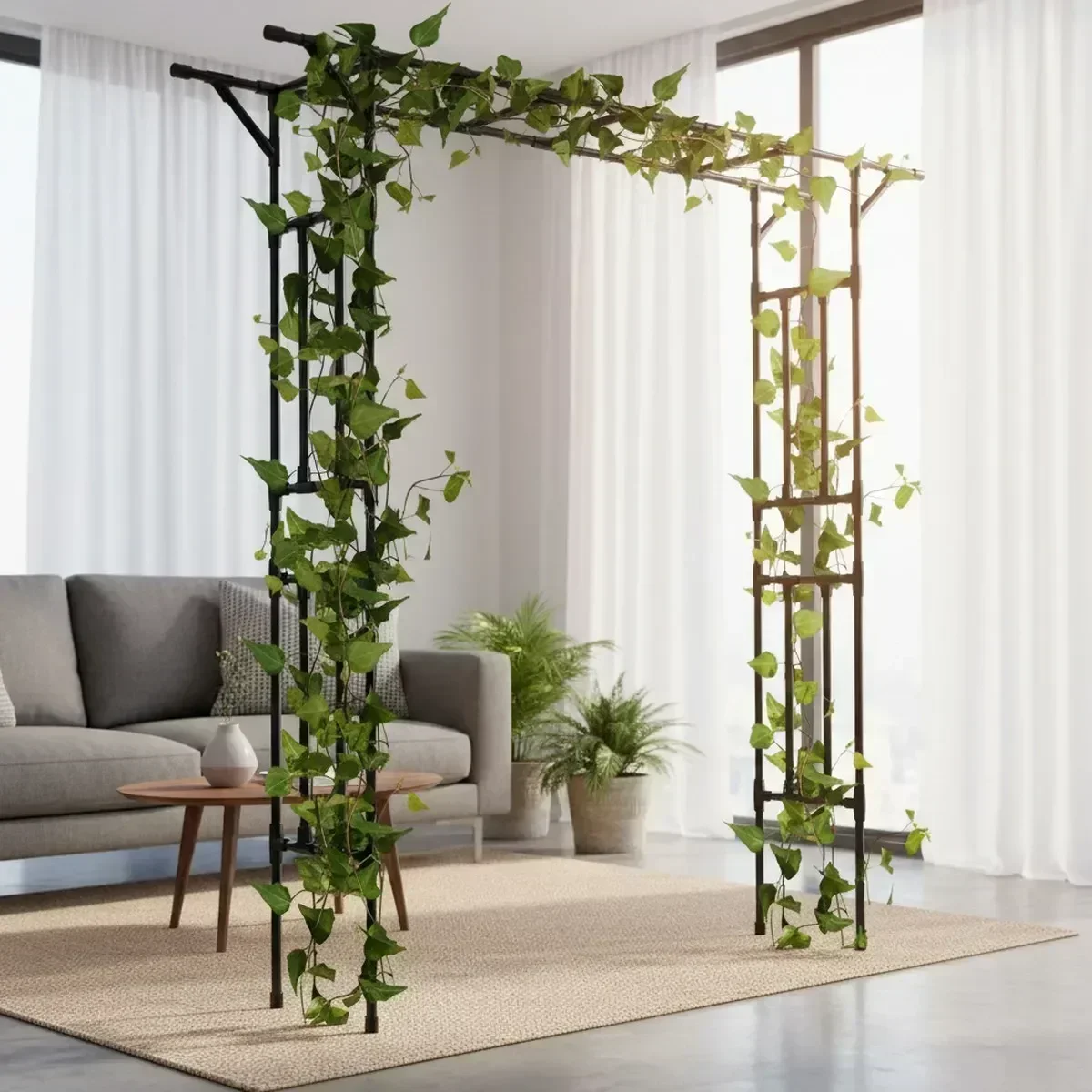 Large Metal Garden Arch for Climbing Plants Events Decor